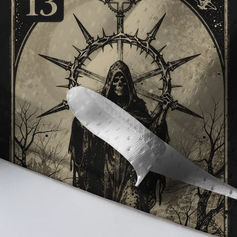 Modecanvas Death in Cloak Tarot Card Mesh Jersey-modecanvas