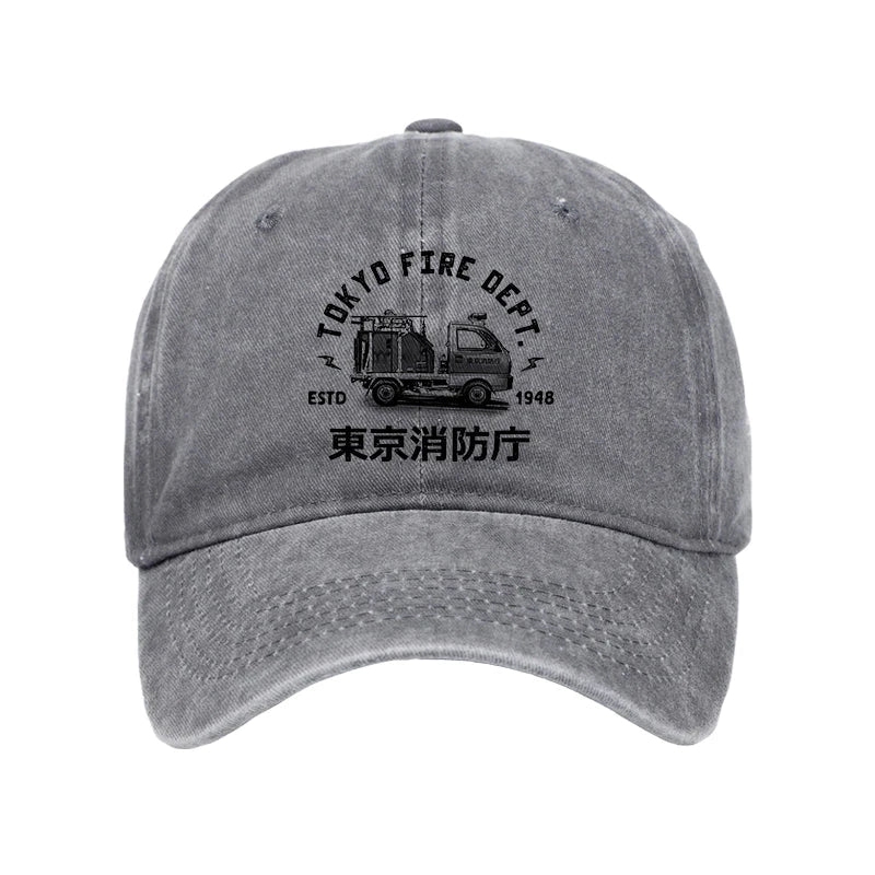 Modecanvas Tokyo Fire Dept Washed Cap-modecanvas