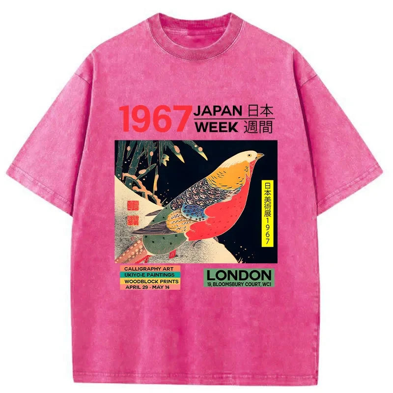 Modecanvas Art Studio Exhibition Japanese Washed T-Shirt-modecanvas