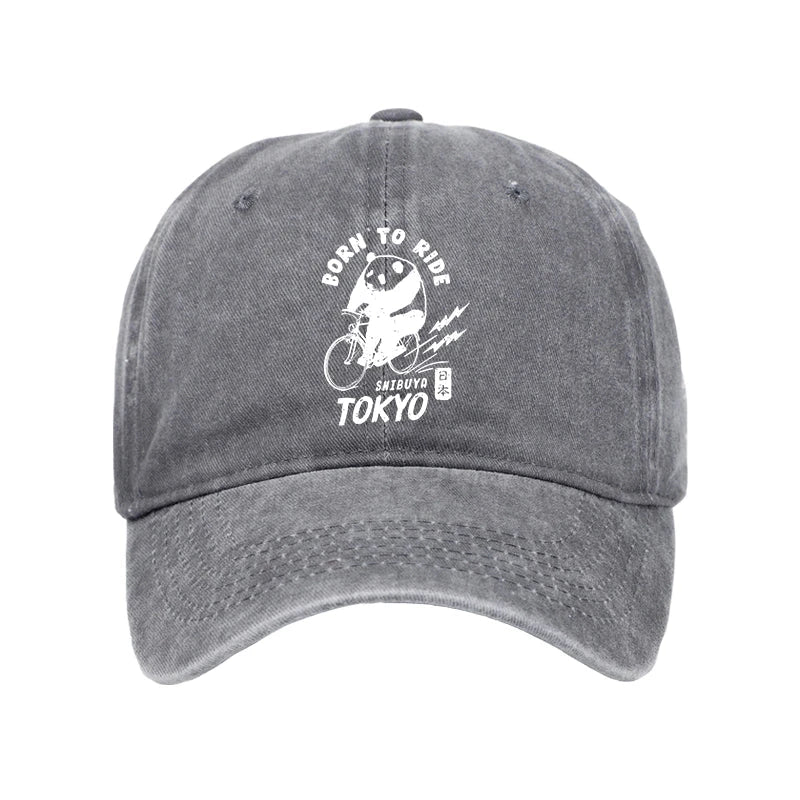 Modecanvas Pandas Ride Bicycles Washed Cap-modecanvas
