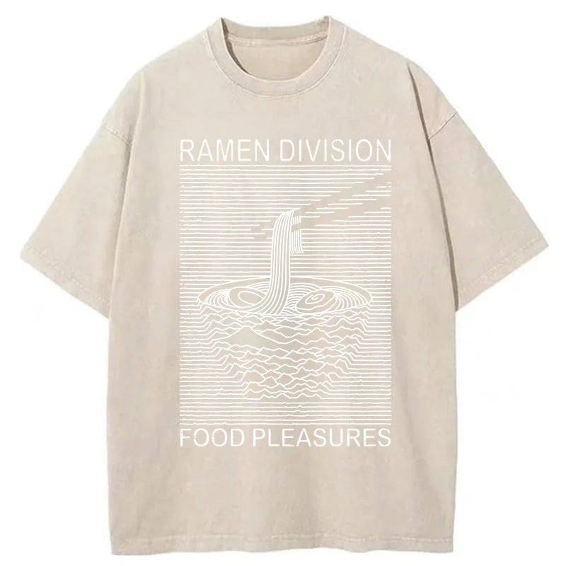 Modecanvas Ramen Division Food Pleasures Washed T-Shirt