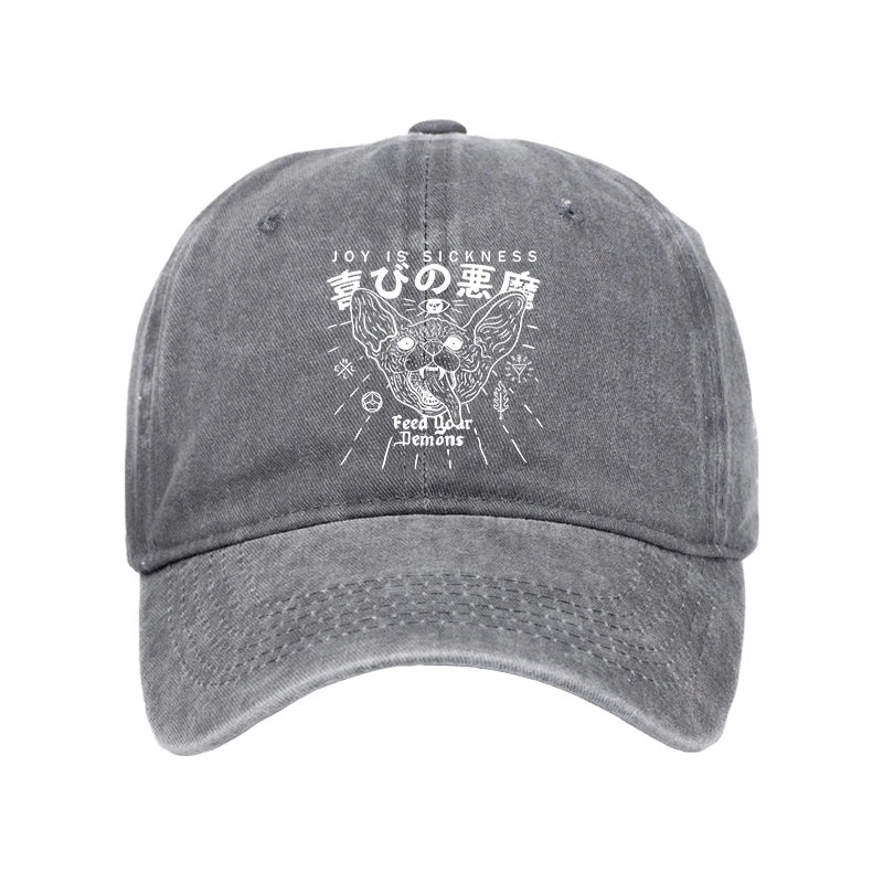 Modecanvas Joy Is Sickness Washed Cap-modecanvas