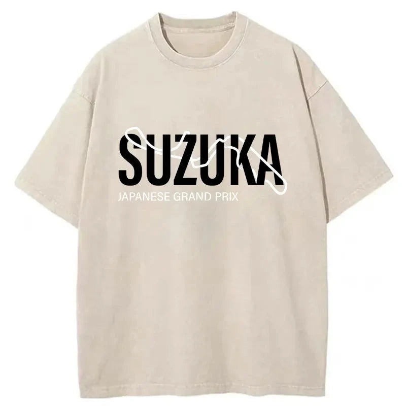 Modecanvas Japanese Suzuka Grand Prix Washed T-Shirt