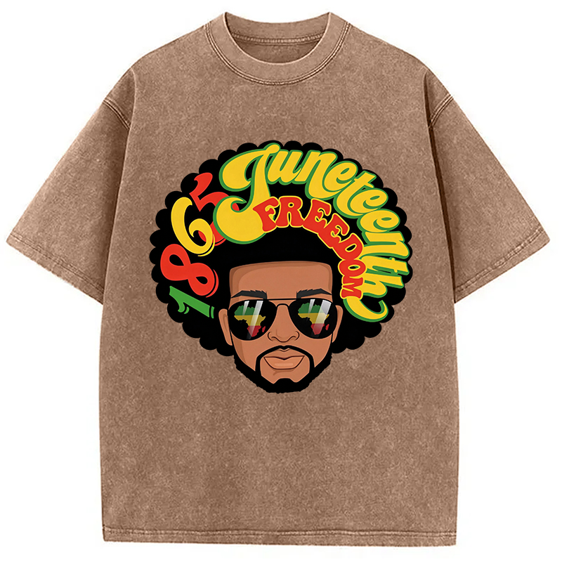Modecanvas Juneteenth 1865 DTG Printing Washed T-Shirt
