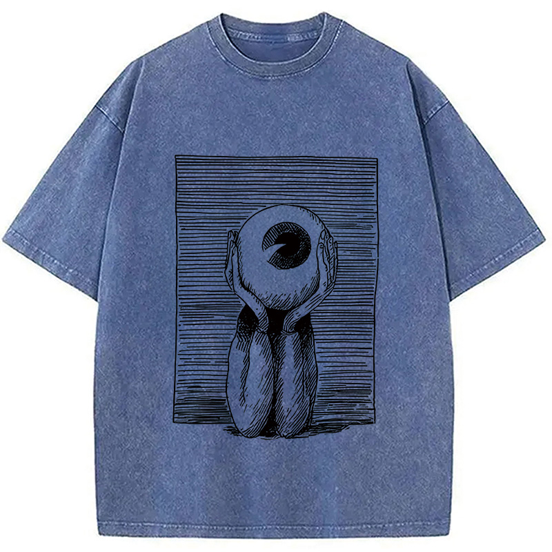 Modecanvas The Eye of the Beholder DTG Printing Washed T-Shirt-modecanvas