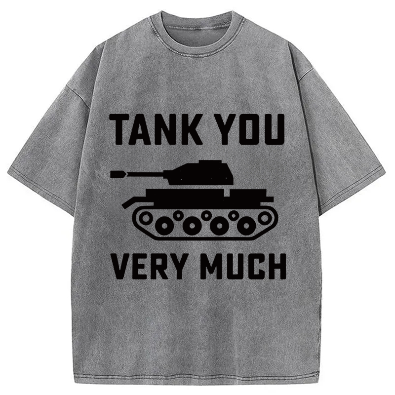 Modecanvas Tank You Very Much DTG Printing Washed T-Shirt