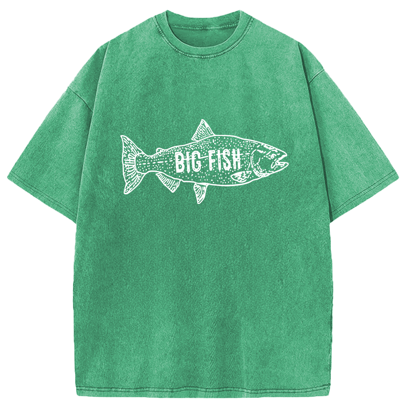 Modecanvas Big Fish DTG Printing Washed T-Shirt