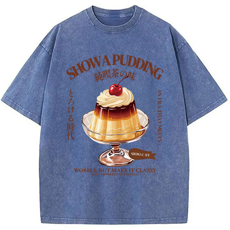 Modecanvas Japanese Pudding DTG Printing Washed T-Shirt-modecanvas