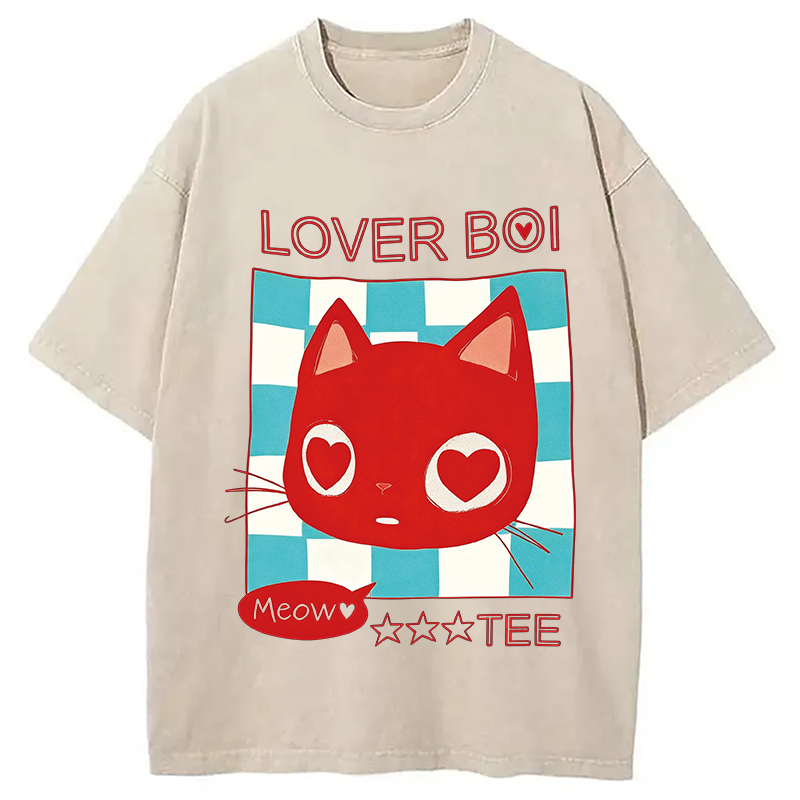 Modecanvas Lover Boi Washed T-Shirt