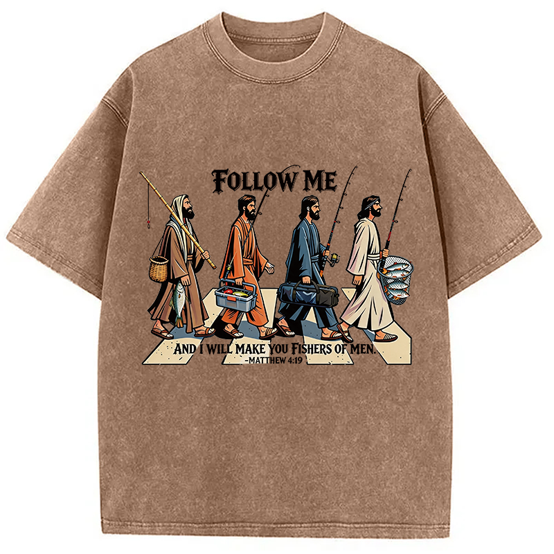 Modecanvas Fishers Of Men DTG Printing Washed T-Shirt