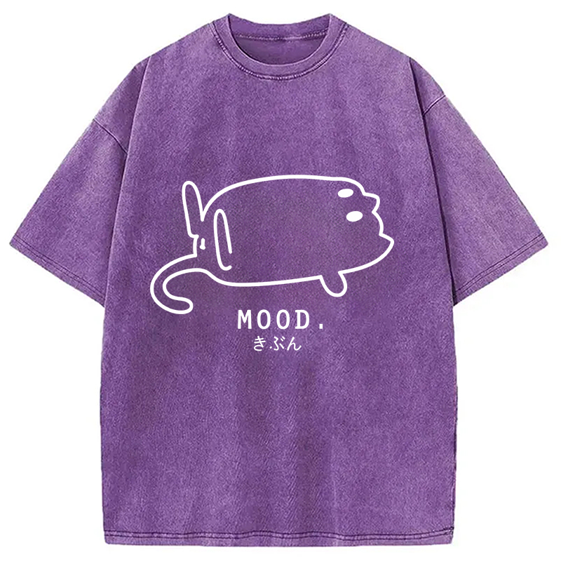 Modecanvas Bad Mood Washed T-Shirt