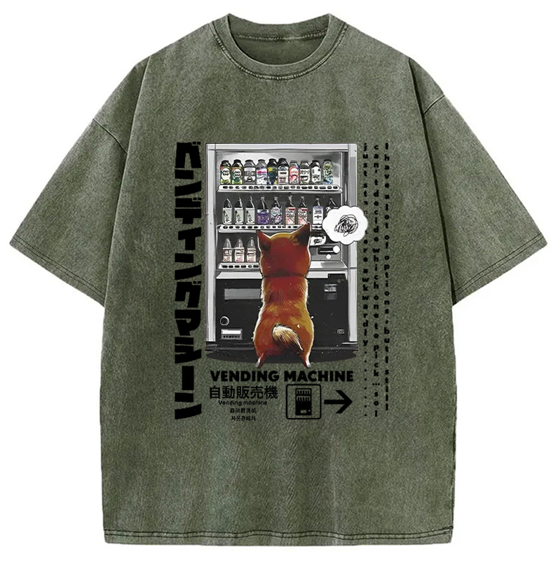 Modecanvas Japanese Vending Machine Washed T-Shirt