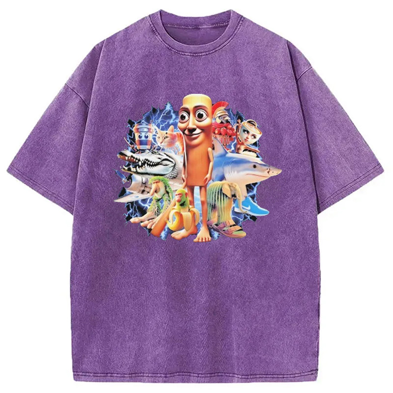 Modecanvas Tung Tung Tung Washed T-Shirt