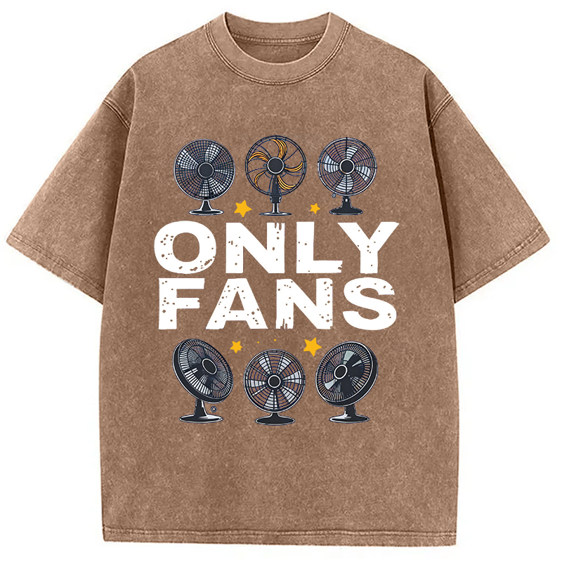 Modecanvas Only Fans Humor DTG Printing Washed T-Shirt