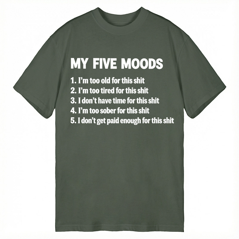 Modecanvas My Five Moods DTG Printing Classic T-Shirt-modecanvas