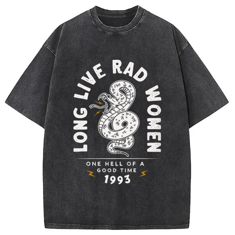 Modecanvas Long Live Rad Women DTG Printing Washed T-Shirt