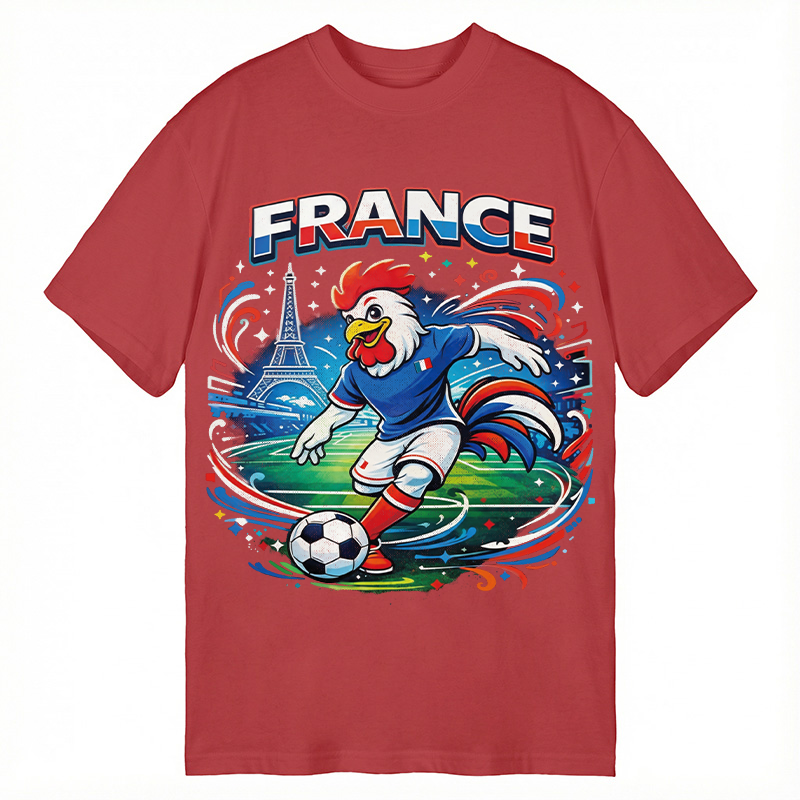 Modecanvas France Rooster Soccer DTG Printing Classic T-Shirt-modecanvas
