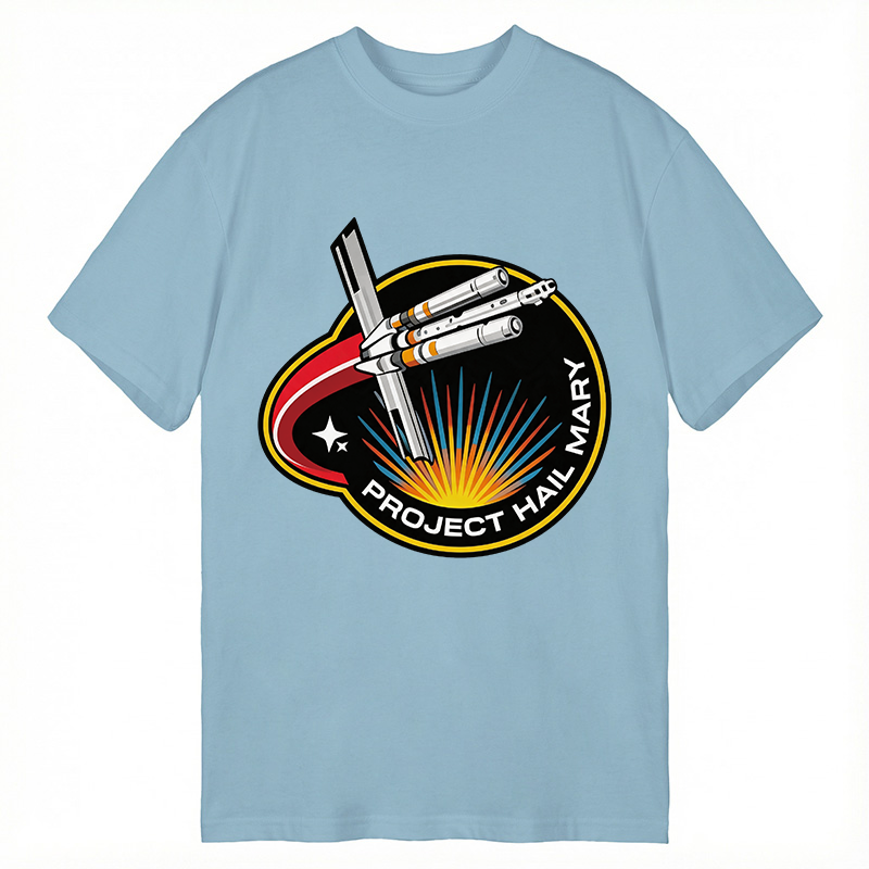 Modecanvas Space Rescue Mission Geek Retro Ringer DTG Printing Classic T-Shirt-modecanvas