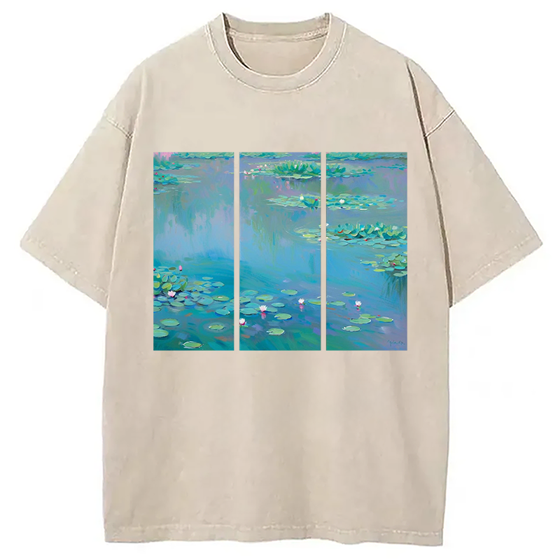 Modecanvas Claude Monet Water Washed T-Shirt