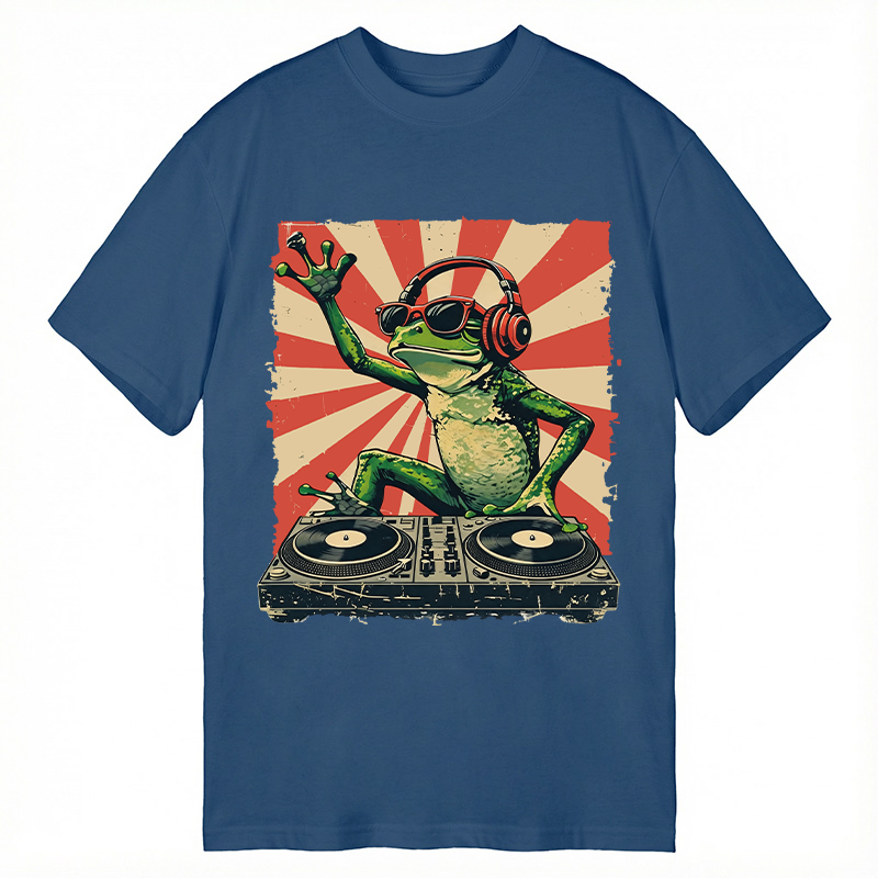 Modecanvas DJ Frog DTG Printing Classic T-Shirt-modecanvas