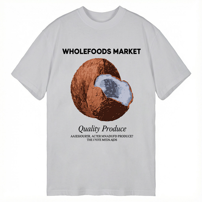 Modecanvas Coconut Print DTG Printing Classic T-Shirt-modecanvas