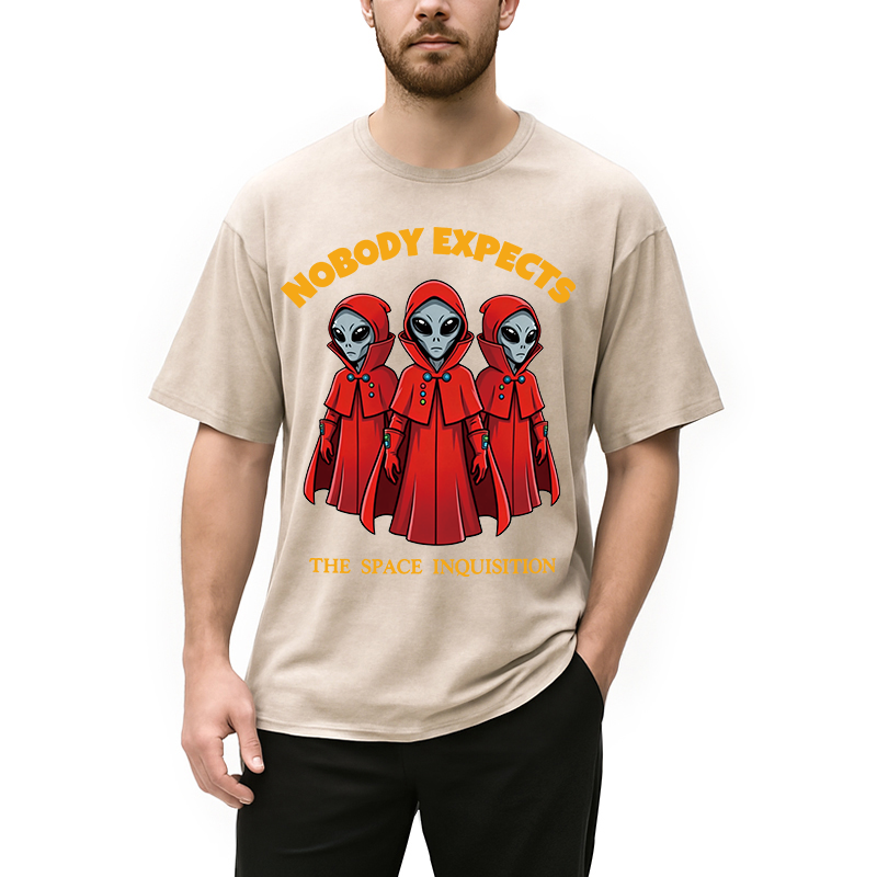 Modecanvas Alien Space Inquisition DTG Printing Washed T-Shirt