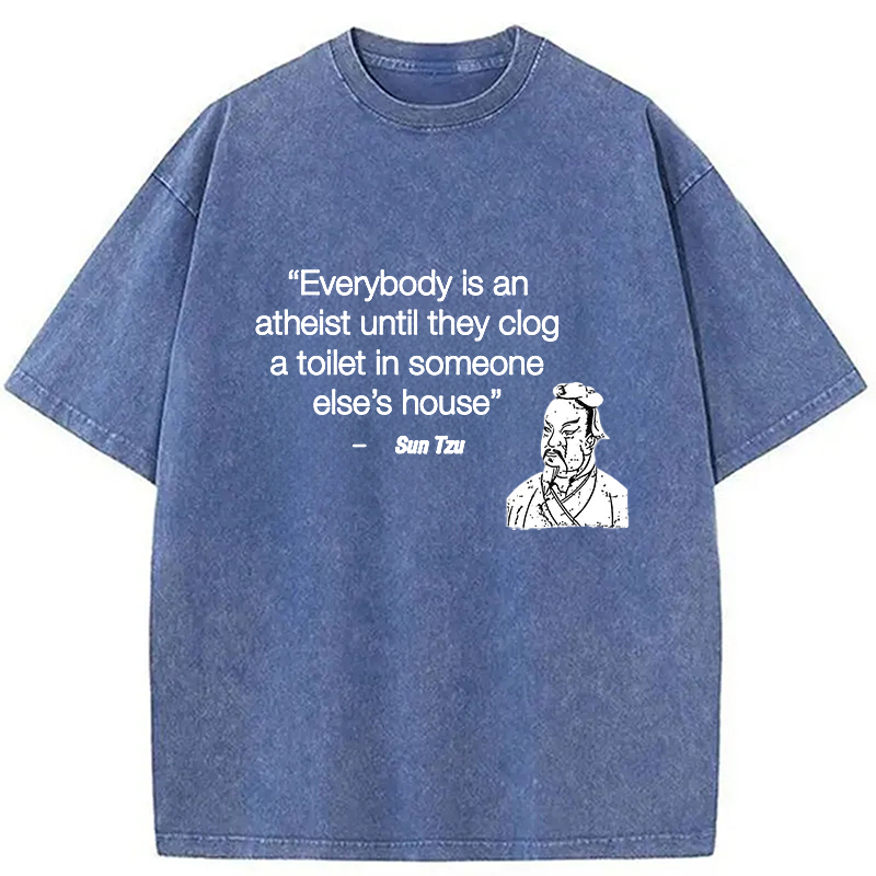 Modecanvas Funny Sun Tzu Saying Washed T-Shirt