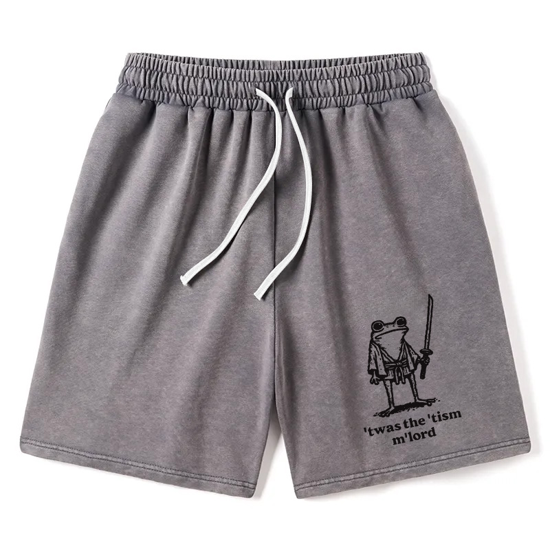Modecanvas Focused Samurai Frog Washed Short