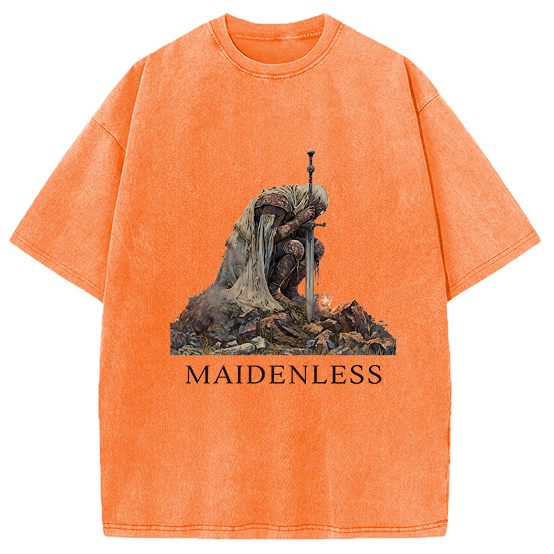 Modecanvas Maidenless Vintage Washed T-Shirt-modecanvas