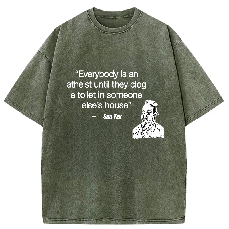 Modecanvas Funny Sun Tzu Saying Washed T-Shirt