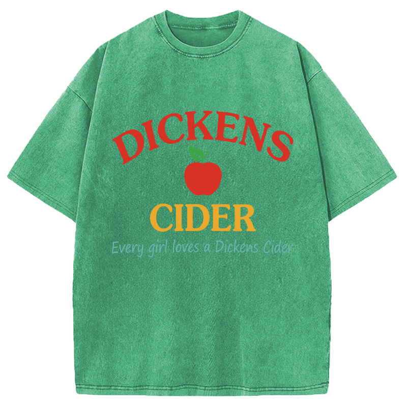 Modecanvas Dickens Cider DTG Printing Washed T-Shirt