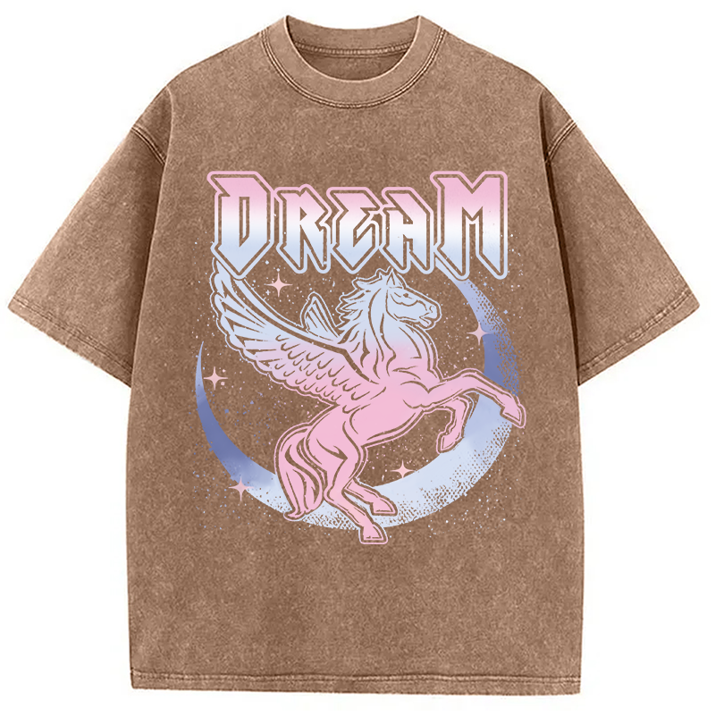 Modecanvas Dream Pegasus DTG Printing Washed T-Shirt