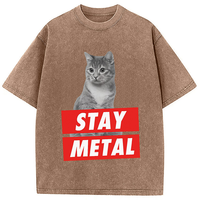 Modecanvas STAY METAL Washed T-Shirt
