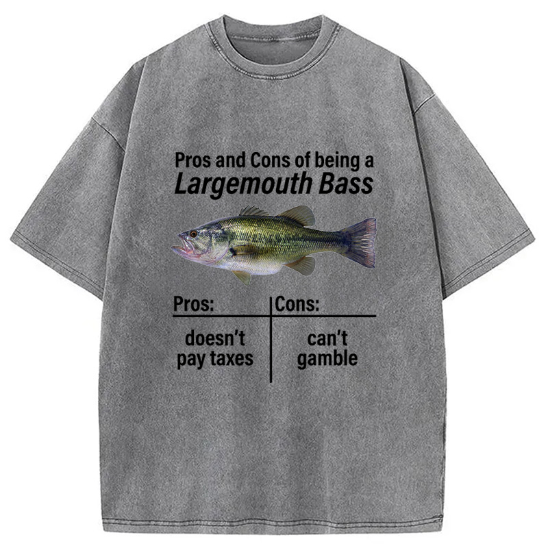 Modecanvas Pros And Cons Fish Washed T-Shirt