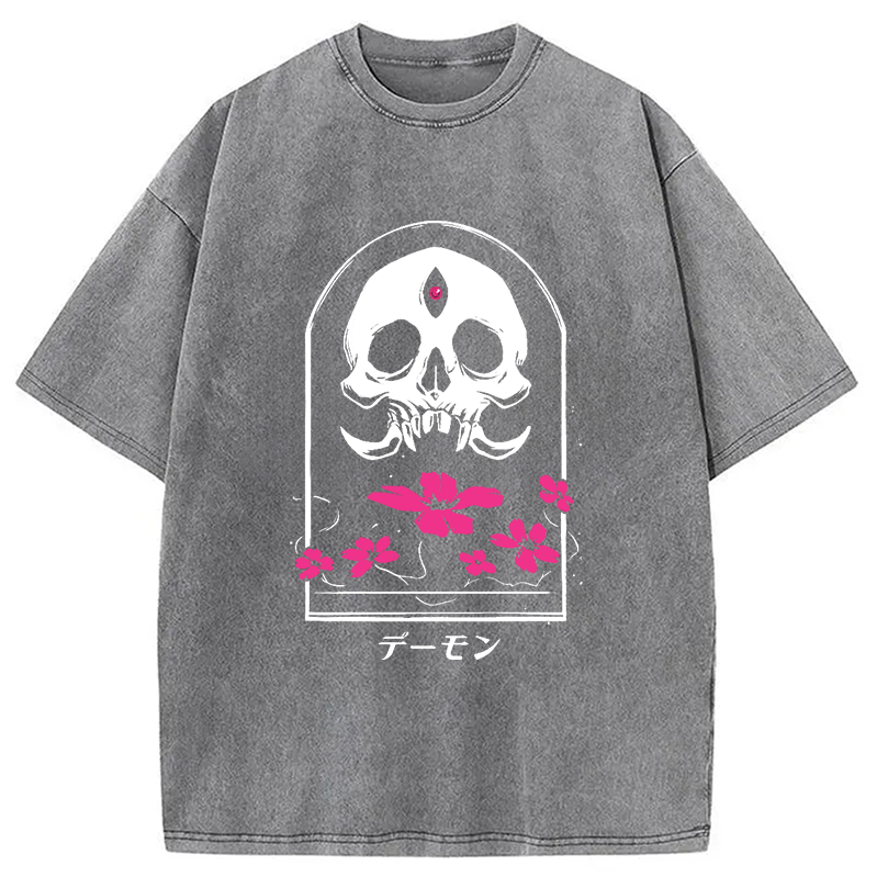 Modecanvas Japanese Demon Washed T-Shirt