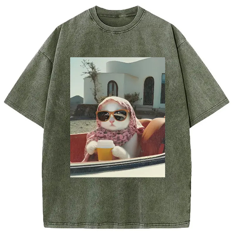 Modecanvas Just A Chill Girl Vintage Washed T-Shirt