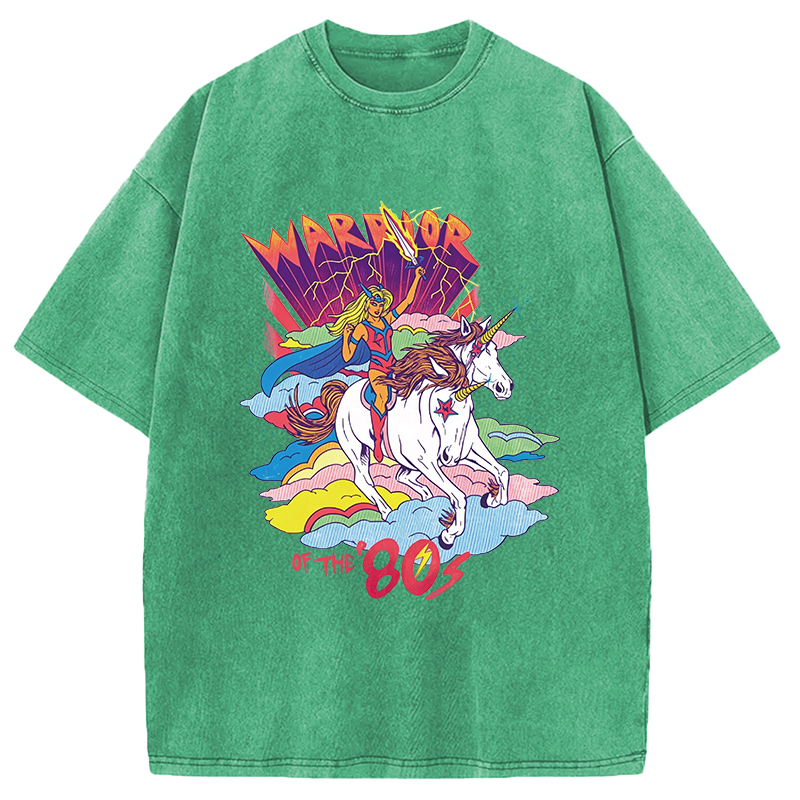 Modecanvas Warrior of the 80s DTG Printing Washed T-Shirt