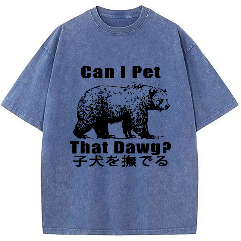Modecanvas Pet The Bear Washed T-Shirt