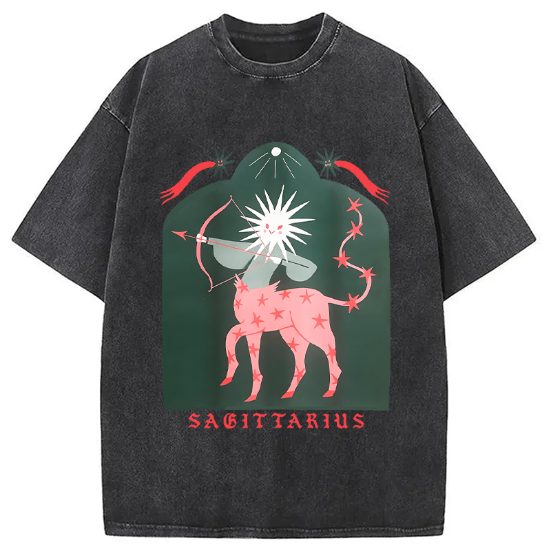 Modecanvas Sagittarius Riso Washed T-Shirt
