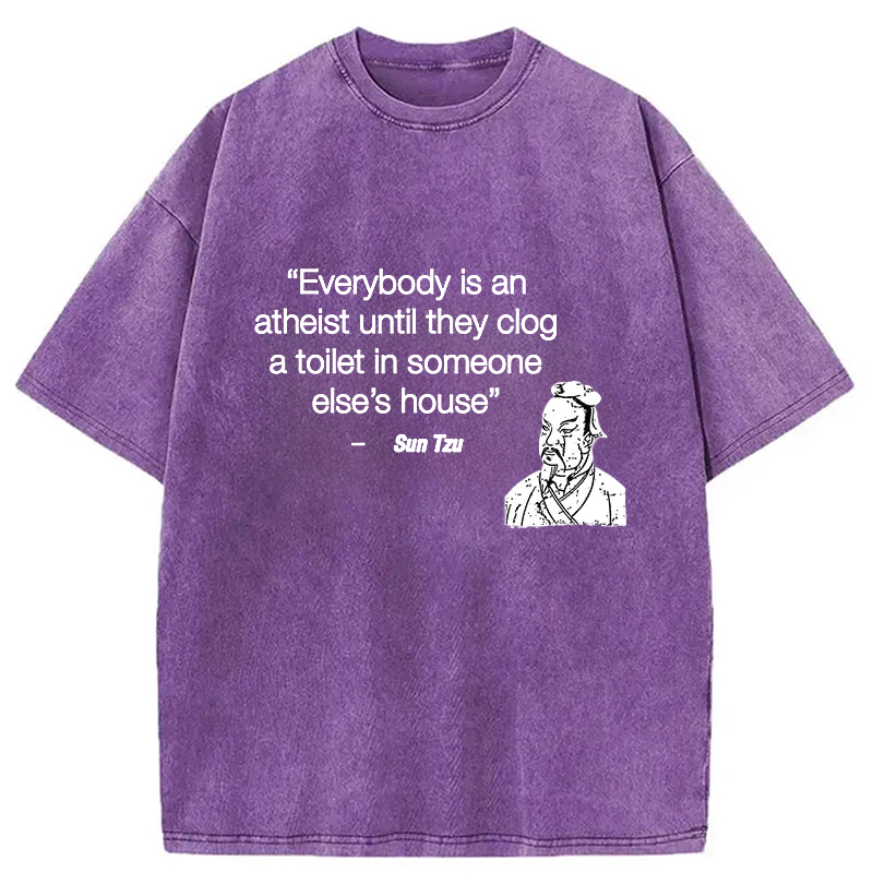 Modecanvas Funny Sun Tzu Saying Washed T-Shirt