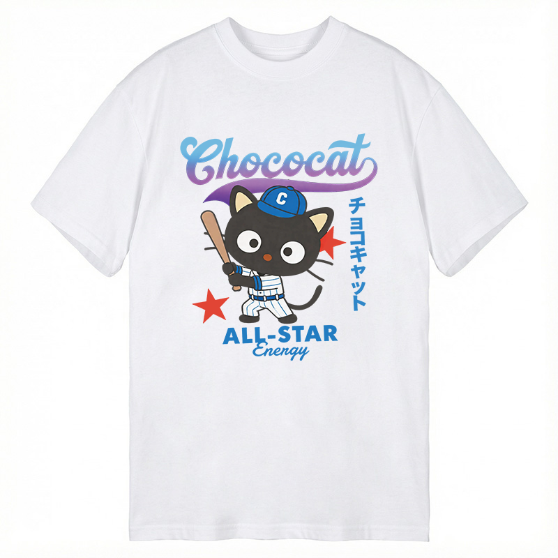 Modecanvas Chococat Baseball DTG Printing Classic T-Shirt-modecanvas
