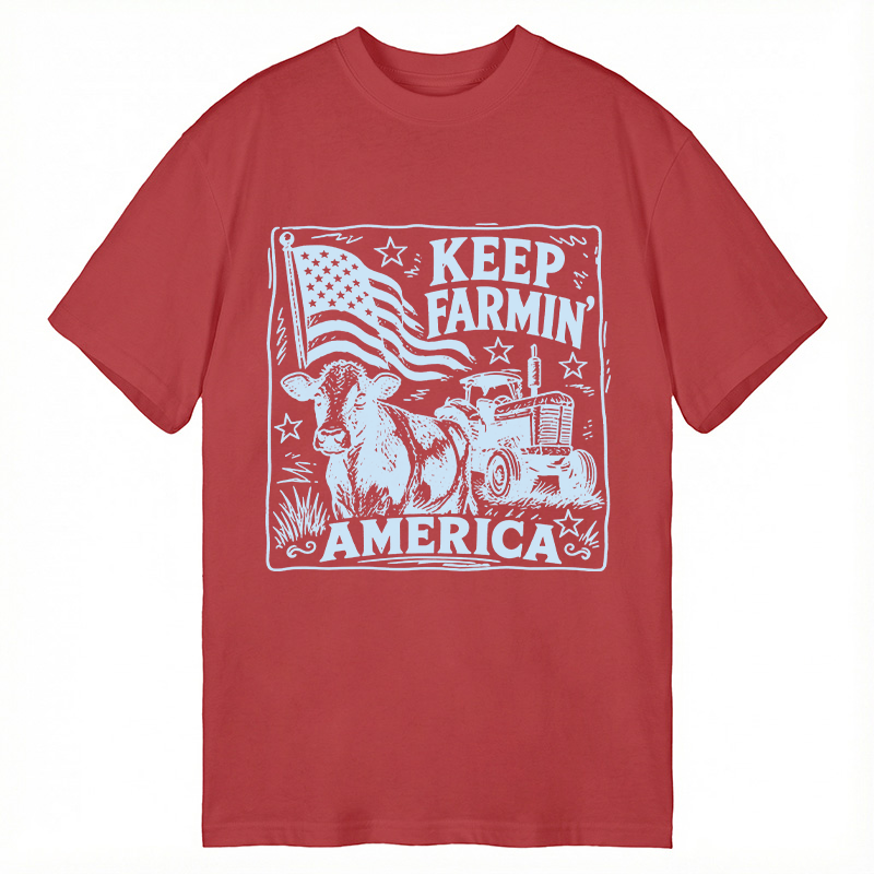 Modecanvas Keep Farmin DTG Printing Classic T-Shirt-modecanvas