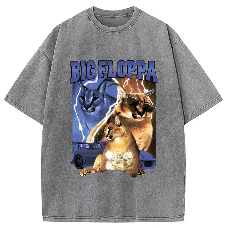 Modecanvas BIG FLOPPA VINTAGE RAP Washed T-Shirt