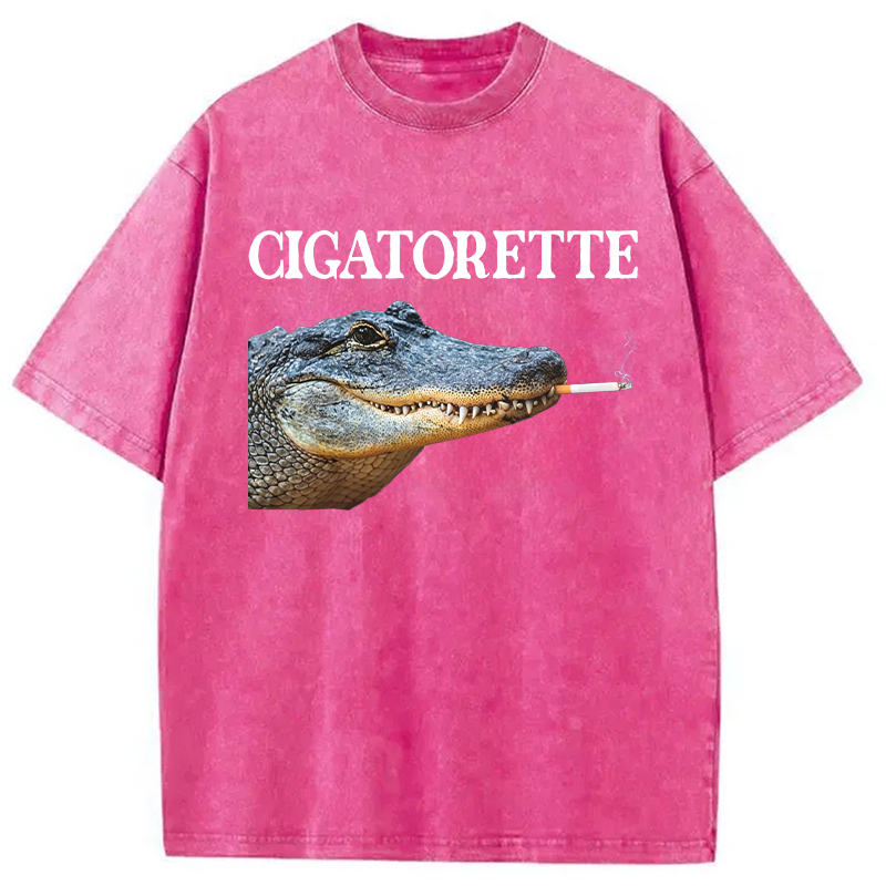 Modecanvas CIGATORETTE DTG Printing Washed T-Shirt