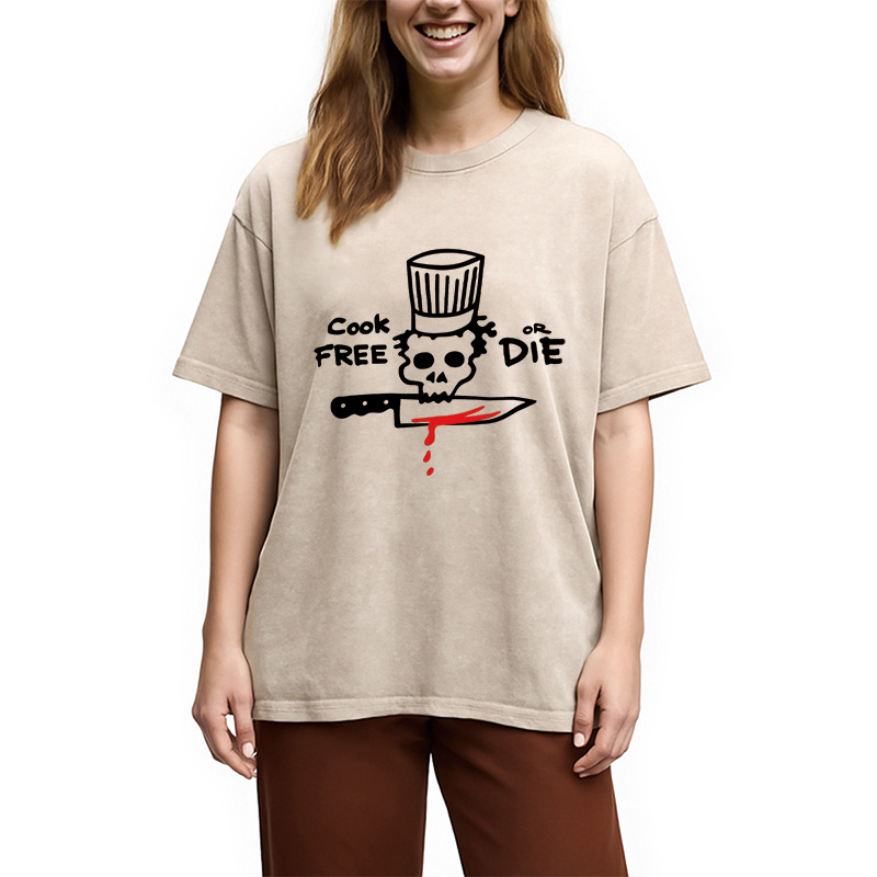 Modecanvas Cook Free or Die Washed T-Shirt