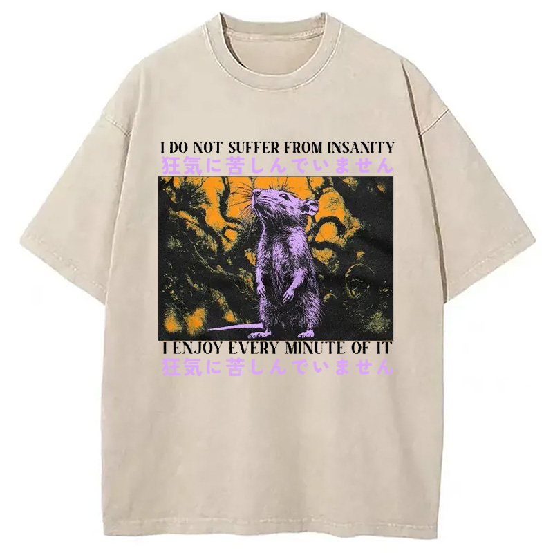 Modecanvas I Enjoy Every Minute Of It Japanese Washed T-Shirt