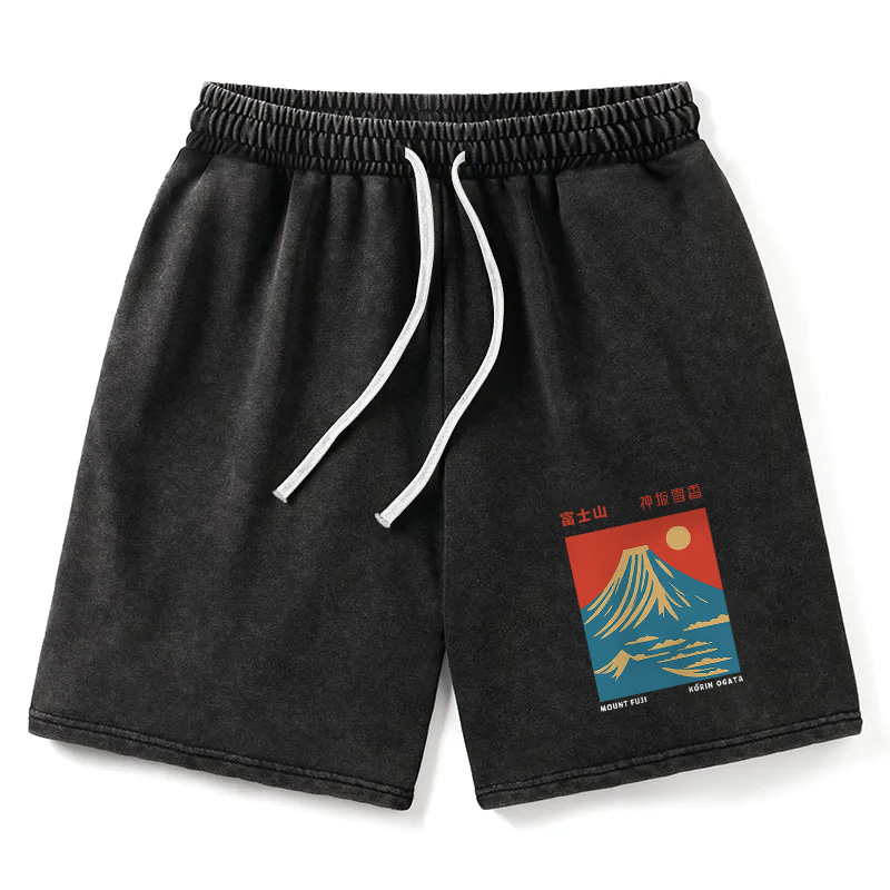 Modecanvas Mount Fuji Vintage Washed Short