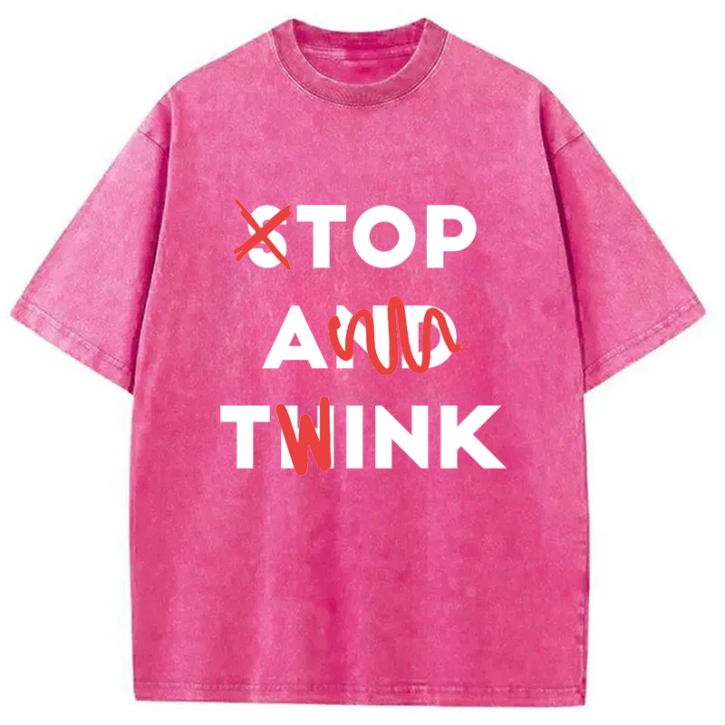 Modecanvas Stop And Twink Washed T-Shirt