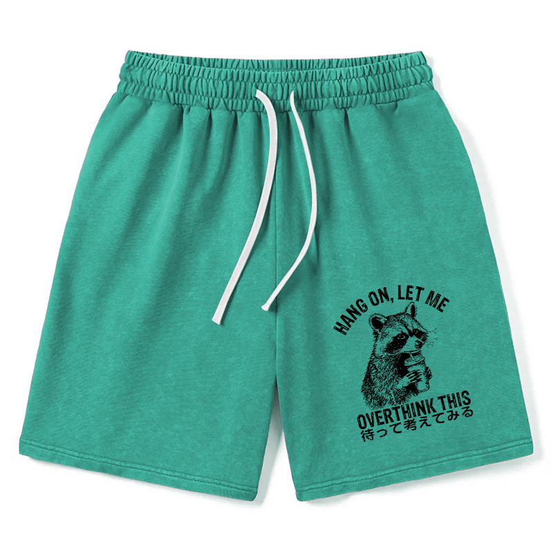 Modecanvas Overthink Raccoon Washed Shorts