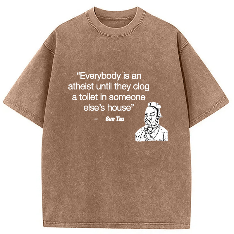 Modecanvas Funny Sun Tzu Saying Washed T-Shirt